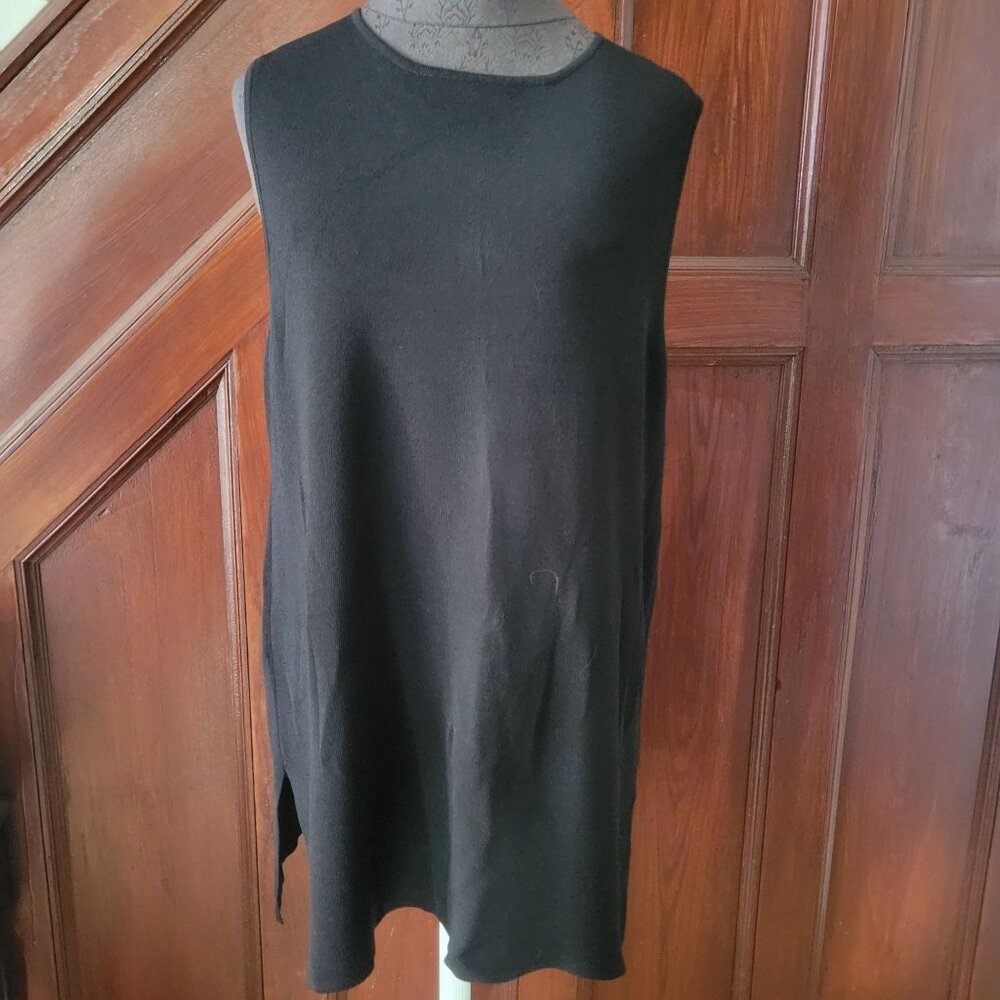 Chicos Design Black Sleeveless Tunic Dress Size 2 Large